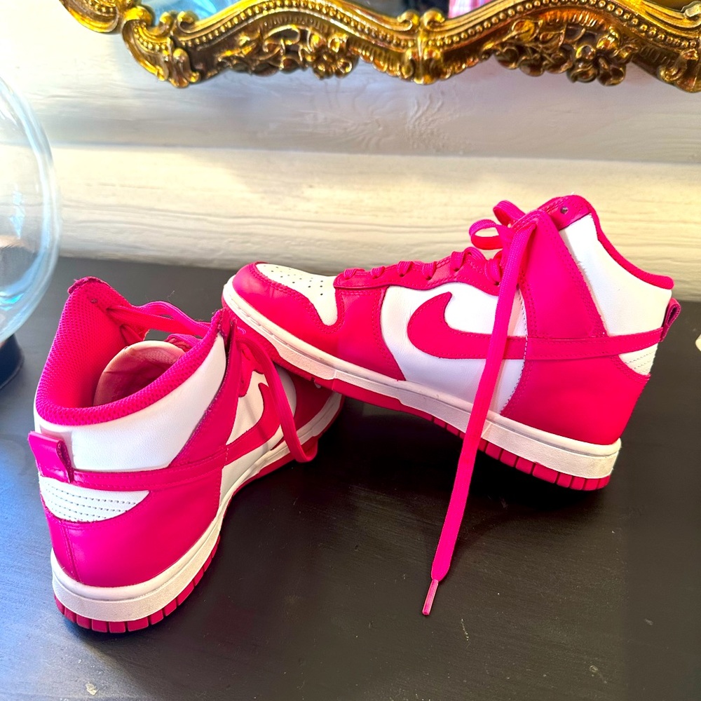 Hard to find!!!!! Hot pink Nike high tops!